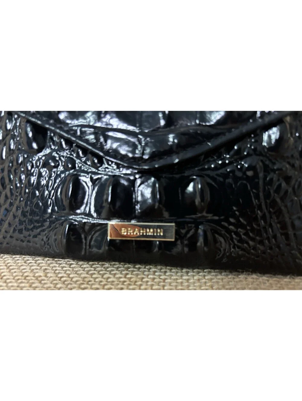 Brahmin Melbourne Mini Envelope Case Black Card Wallet